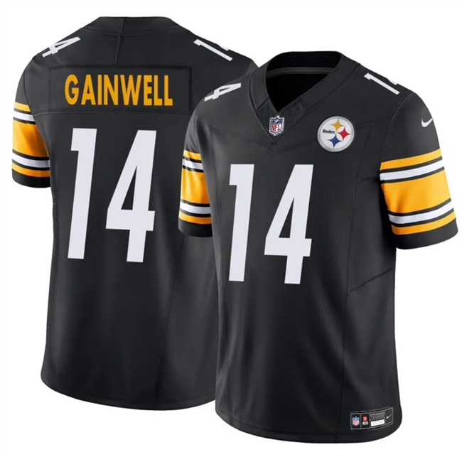 Men's Pittsburgh Steelers #14 Kenneth Gainwell Black 2025 F.U.S.E. Vapor Untouchable Limited Stitched Jersey Men's Pittsburgh Steelers #14 Kenneth Gainwell Black 2025 F.U.S.E. Vapor Untouchable Limited Stitched Jersey