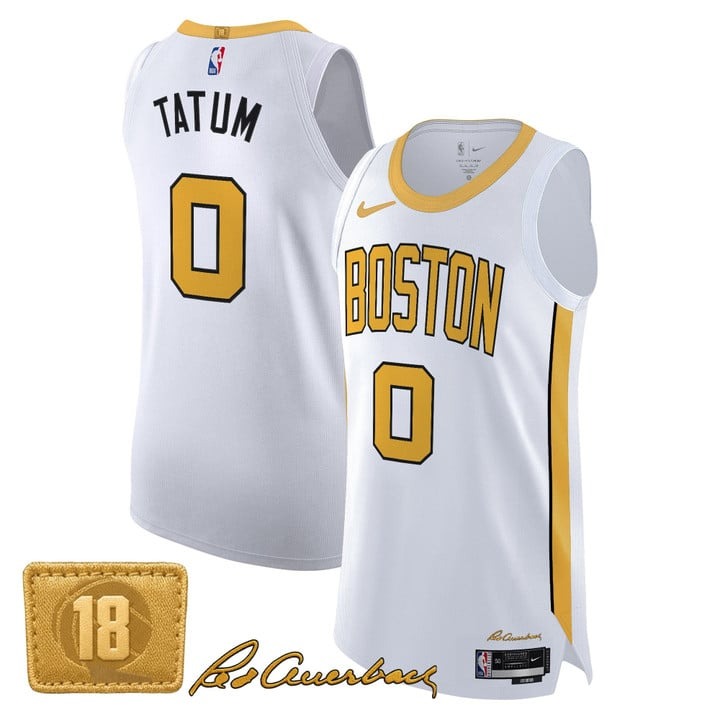 Men's Boston Celtics #0 Jayson Tatum White Gold 2025-26 City Edition Swingman Stitched Basketball Jersey Men's Boston Celtics #0 Jayson Tatum White Gold 2025-26 City Edition Swingman Stitched Basketball Jersey