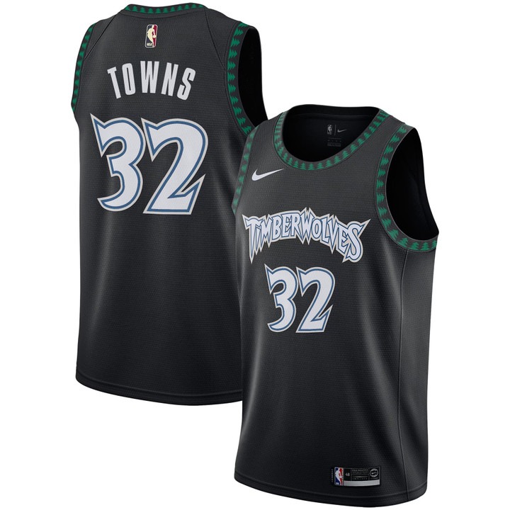 Men's Minnesota Timberwolves #32 Karl-Anthony Towns Black Trees Classic Edition 2025-26 Swingman Stitched Jersey Men's Minnesota Timberwolves #32 Karl-Anthony Towns Black Trees Classic Edition 2025-26 Swingman Stitched Jersey