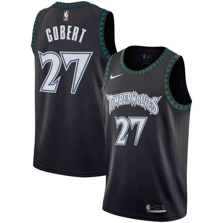 Men's Minnesota Timberwolves #27 Rudy Gobert Black Trees Classic Edition 2025-26 Swingman Stitched Jersey Men's Minnesota Timberwolves #27 Rudy Gobert Black Trees Classic Edition 2025-26 Swingman Stitched Jersey