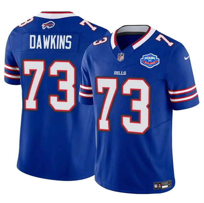 Men's Buffalo Bills #73 Dion Dawkins Blue 2025 F.U.S.E. With Farewell Patch Vapor Untouchable Limited Stitched Football Jersey