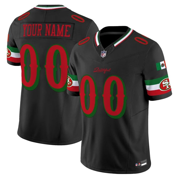Men's San Francisco 49ers Custom Mexico Black Rivalries F.U.S.E. Vapor Limited Stitched Jersey