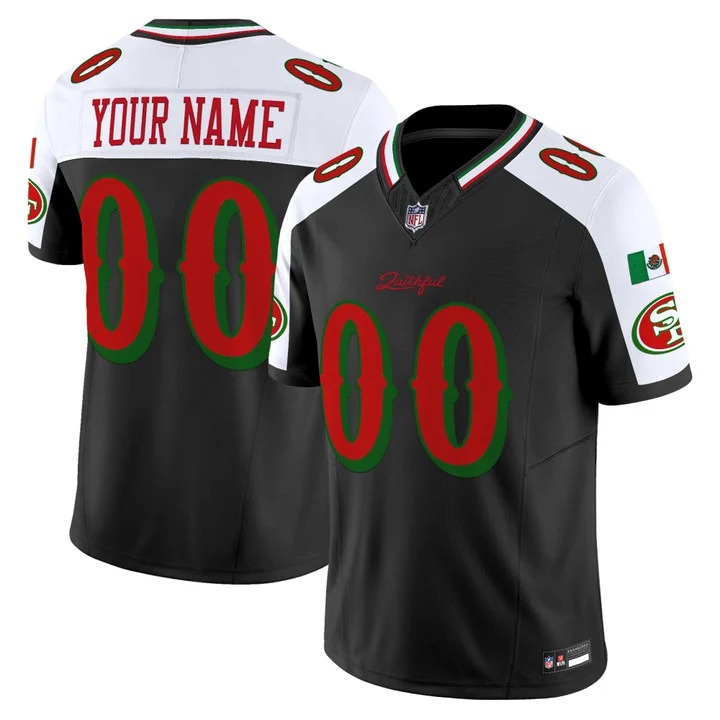 Men's San Francisco 49ers Custom Mexico Black Alternate Rivalries F.U.S.E. Vapor Limited Stitched Jersey