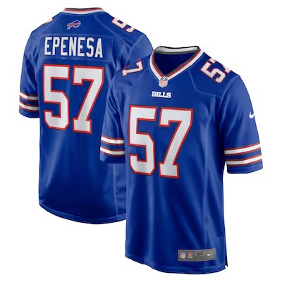 Men's Buffalo Bills #57 A.J. Epenesa Royal Vapor Game Stitched Jersey