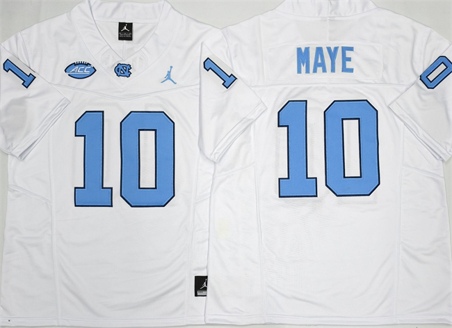 Men's North Carolina Tar Heels #10 Drake Maye White 2026 F.U.S.E. Limited College Football Stitched Jersey