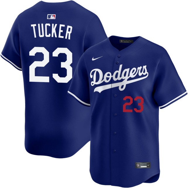 Men's Los Angeles Dodgers #23 Kyle Tucker Royal Limited Stitched Baseball Jersey