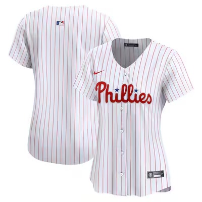 Women's Philadelphia Phillies Blank White Nike Home Limited Stitched Jersey