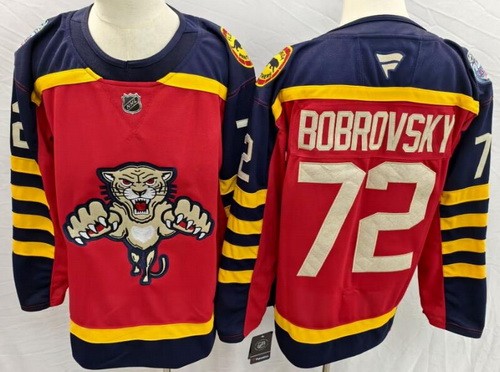 Men's Florida Panthers #72 Sergei Bobrovsky Red 2026 Winter Classic Authentic Stitched Jersey