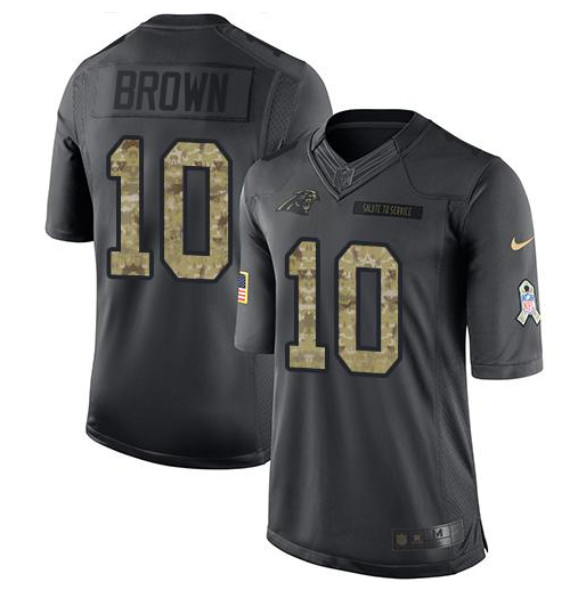 Men's Carolina Panthers ACTIVE PLAYER Custom Black 2016 Salute to Service Limited Stitched Football Jersey