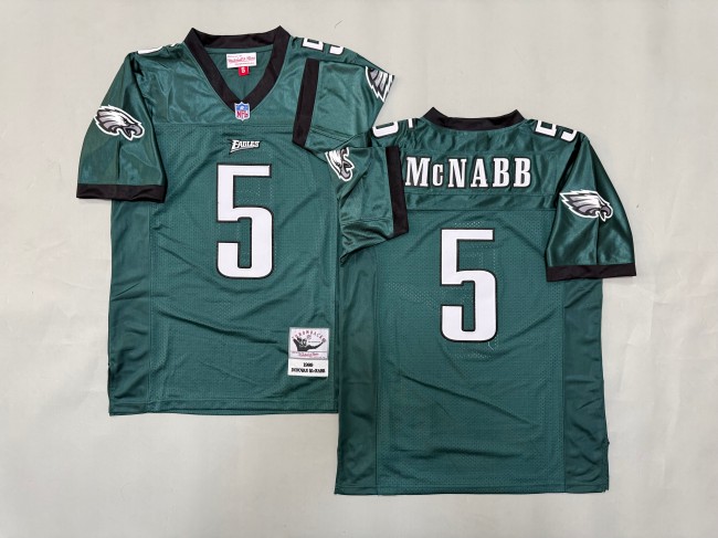 Men's Philadelphia Eagles #5 Donovan McNabb Green 'MN' 1999 Throwback Stitched Jersey