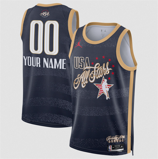 Men's 2026 All-Star Active Player Custom Navy Stitched Basketball Jersey