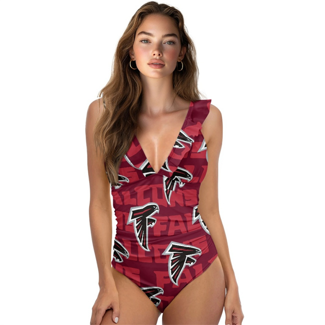 Women's Atlanta Falcons Coverage Comfortable Swimwear Beachwear Bathing Bikini Sets Swimwear Swimsuits 001(Pls check description for details)