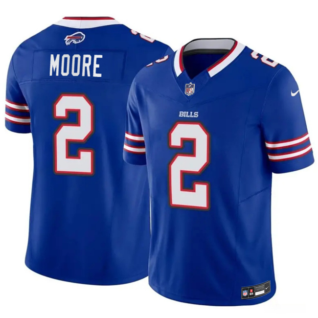 Youth Buffalo Bills #2 D.J. Moore Blue 2026 F.U.S.E. Vapor Untouchable Limited Stitched Football Jersey
