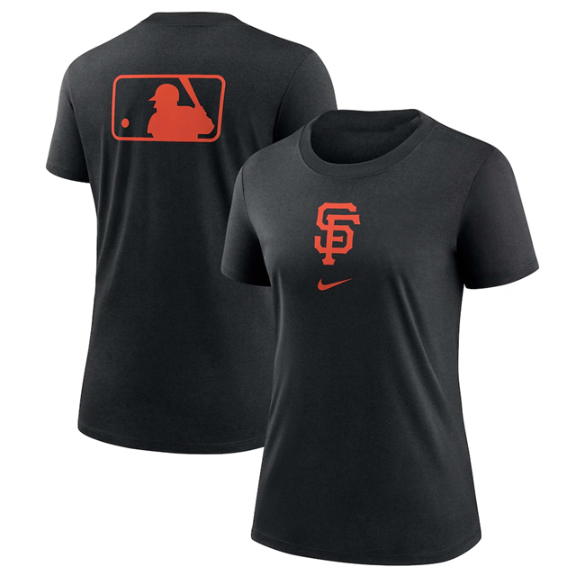 Women's San Francisco Giants Black Early Work Tri-Blend Dri-FIT T-Shirt(Run Small)