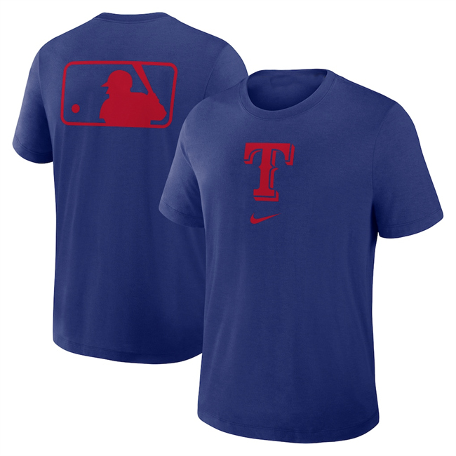 Men's Texas Rangers Royal Early Work Tri-Blend Dri-FIT T-Shirt