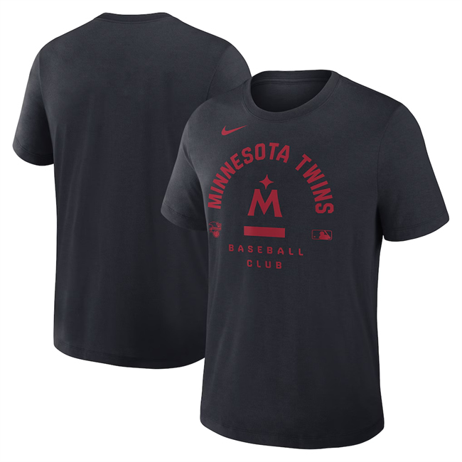 Men's Minnesota Twins Black Collection Early Work Tri-Blend Dri-FIT T-Shirt