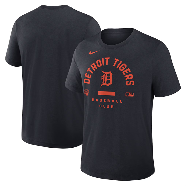 Men's Detroit Tigers Black Collection Early Work Tri-Blend Dri-FIT T-Shirt