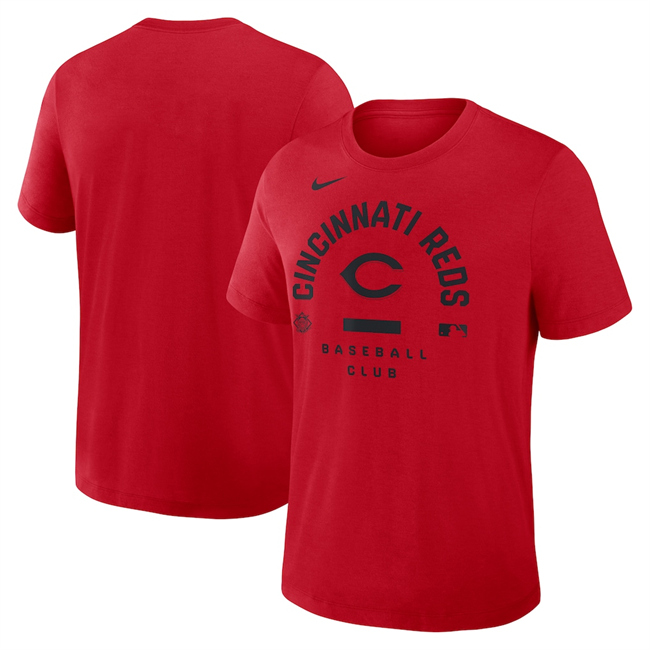 Men's Cincinnati Reds Red Collection Early Work Tri-Blend Dri-FIT T-Shirt