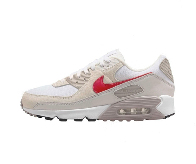 Women's Running weapon Air Max 90 White-Cream Shoes 077