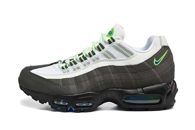 Men's Hot sale Running weapon Air Max 95 Black-White Shoes 074