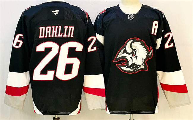 Youth Buffalo Sabres #26 Rasmus Dahlin Black 2024-25 Alternate With A Patch Stitched Hockey Jersey