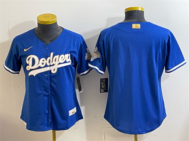 Youth Los Angeles Dodgers Blank Royal 2026 Alternate Gold Collection Stadium Stitched Baseball Jersey