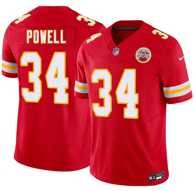 Men's Kansas City Chiefs #34 ShunDerrick Powell Red 2026 F.U.S.E. Vapor Untouchable Limited Stitched Football Jersey