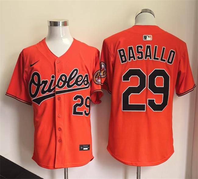 Men's Baltimore Orioles #29 Samuel Basallo Orange 2026 Limited Stitched Baseball Jersey
