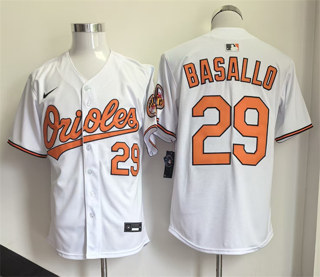 Men's Baltimore Orioles #29 Samuel Basallo White 2026 Limited Stitched Baseball Jersey