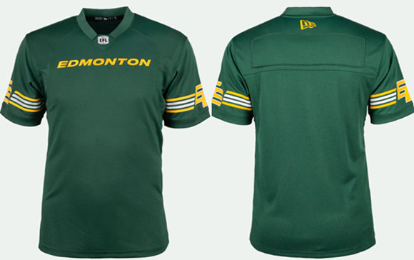 Men's Edmonton Elks Green Home Stitched Jersey