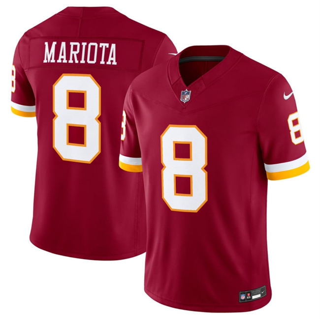 Men's Washington Commanders #8 Marcus Mariota Burgundy 2026 F.U.S.E. Vapor Limited Stitched Football Jersey