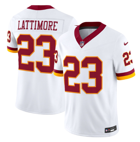 Men's Washington Commanders #23 Trey Amos White 2026 F.U.S.E. Vapor Limited Stitched Football Jersey