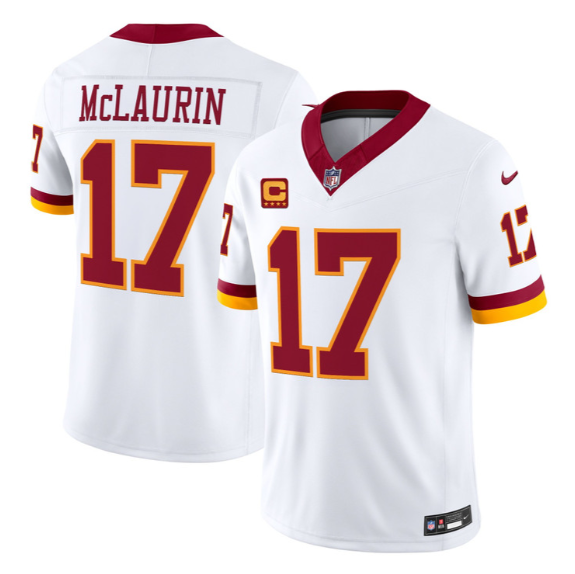 Men's Washington Commanders #17 Terry McLaurin White 2026 F.U.S.E. Vapor Limited Stitched Football Jersey