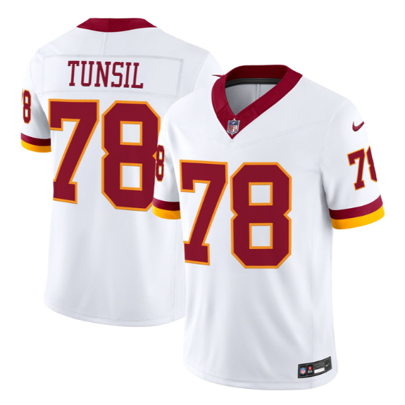 Men's Washington Commanders #78 Laremy Tunsil White 2026 F.U.S.E. Vapor Limited Stitched Football Jersey