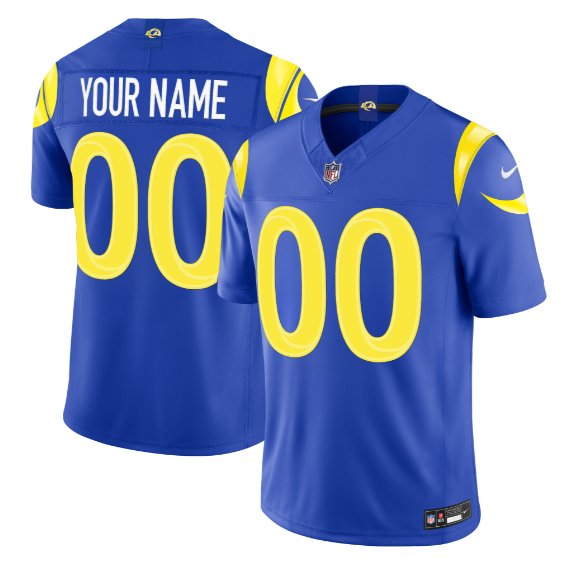 Men's & Women's & Youth Los Angeles Rams Custom Royal 2026 F.U.S.E. Vapor Limited Stitched Football Jersey