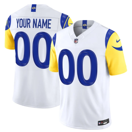 Men's & Women's & Youth Los Angeles Rams Custom White 2026 F.U.S.E. Vapor Limited Stitched Football Jersey