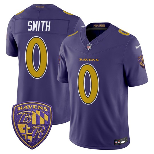 Men's Baltimore Ravens #0 Roquan Smith Purple Alternate 2026 F.U.S.E Vapor Stitched Limited Football Jersey