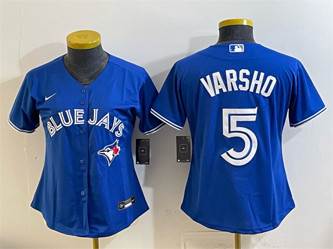 Youth Toronto Blue Jays #5 Daulton Varsho Royal Cool Base Stitched Baseball Jersey