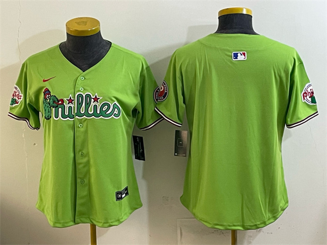 Youth Philadelphia Phillies Blank Light Green Phanatic Limited Stitched Jersey