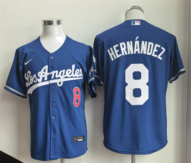 Men's Los Angeles Dodgers #8 Enrique Hernandez Royal 2026 Gold Collection Stitched Baseball Jersey