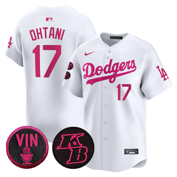 Men's Los Angeles Dodgers #17 Shohei Ohtani White 2026 Mother’s Day Vapor Premier Limited Stitched Baseball Jersey