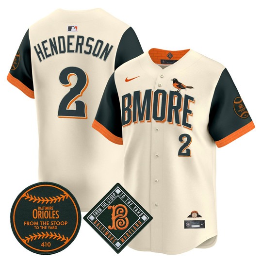 Men's Baltimore Orioles #2 Gunnar Henderson Natural 2026 City Connect Limited Stitched Jersey