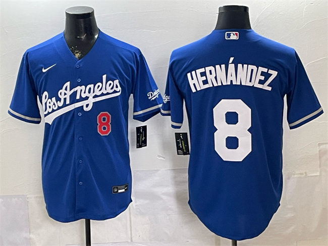 Men's Los Angeles Dodgers #8 Enrique Hernandez Royal Alternate Stadium Stitched Baseball Jersey