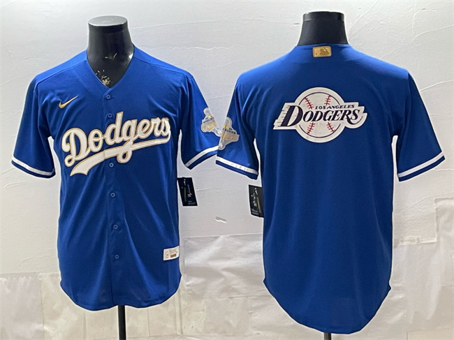 Men's Los Angeles Dodgers Team Big Logo Royal 2026 Alternate Gold Collection Stadium Stitched MLB Baseball Jerseys