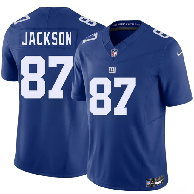 Men's New York Giants #87 Courtney Jackson Blue 2026 F.U.S.E. Vapor Untouchable Limited Stitched Jersey