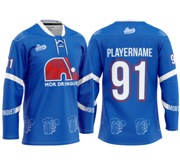 Men's Colorado Avalanche Custom Blue Mordrinques Sublimated Stitched Jersey