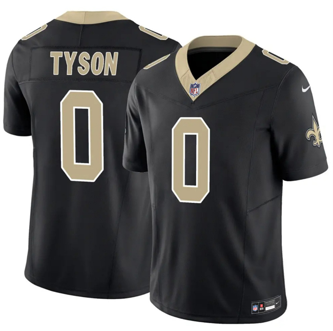 Men's New Orleans Saints #0 Jordyn Tyson Black 2026 F.U.S.E Vapor Limited Stitched Football Jersey