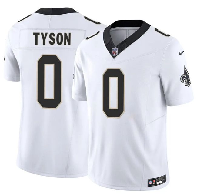 Men's New Orleans Saints #0 Jordyn Tyson White 2026 F.U.S.E Vapor Limited Stitched Football Jersey