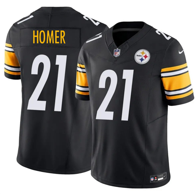 Men's Pittsburgh Steelers #21 Travis Homer Black 2026 F.U.S.E. Vapor Limited Stitched Football Jersey