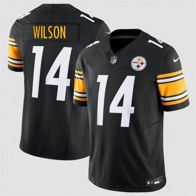 Men's Pittsburgh Steelers #14 Roman Wilson Black 2026 F.U.S.E. Vapor Limited Stitched Football Jersey